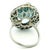 1930s Art Deco Platinum Aquamarine Diamond Halo Ring, 10 Ct, Size 8 For Sale - Image 10 of 14