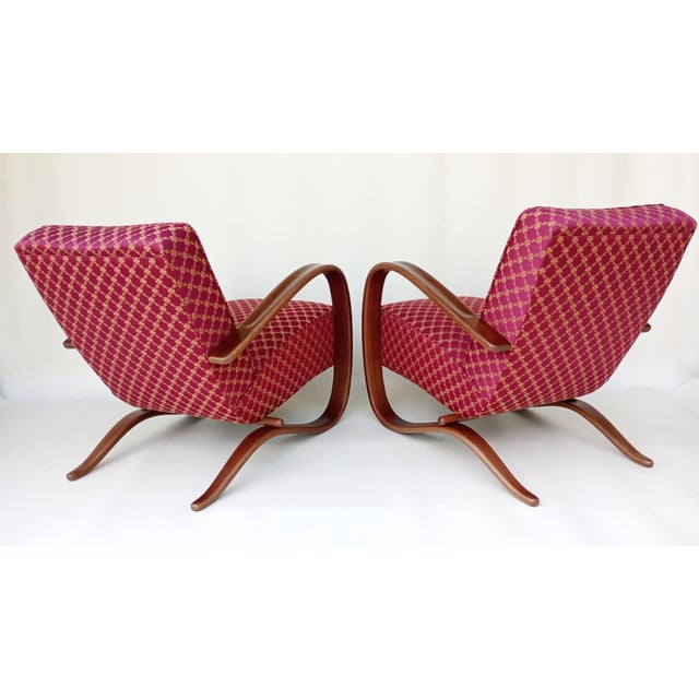 H-269 Lounge Chairs attributed to Jindrich Halabala for Up Zavody, 1930s, Set of 2 For Sale - Image 6 of 13