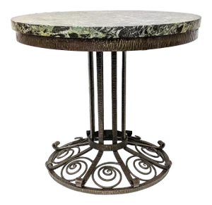 French Art Deco Wrought Iron Coffee or Side Table