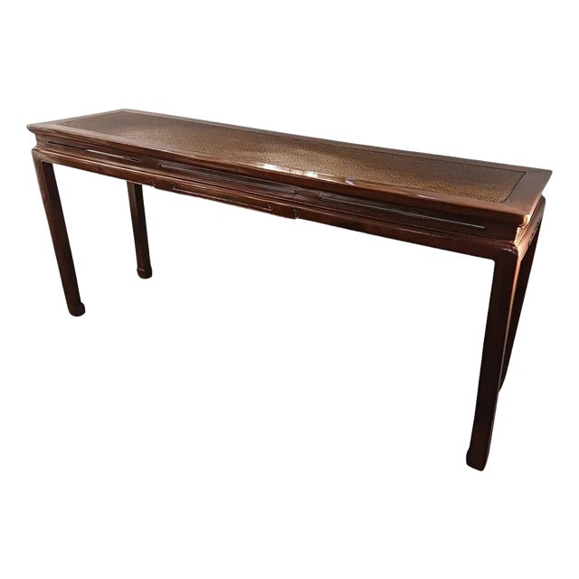 Chinese Rattan and Bamboo Console, 1850s For Sale