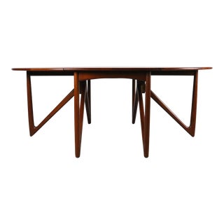 Peter Hvidt and Orla Mølgaard-Nielsen Teak Drop-Leaf Teak Table For Sale