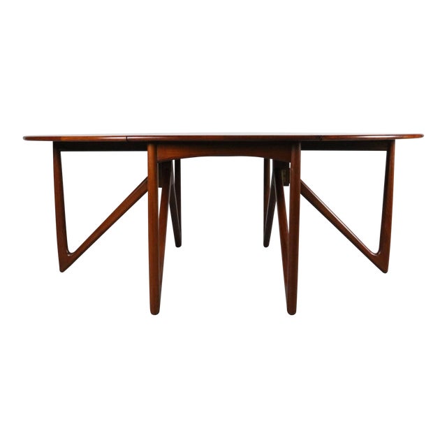 Peter Hvidt and Orla Mølgaard-Nielsen Teak Drop-Leaf Teak Table For Sale