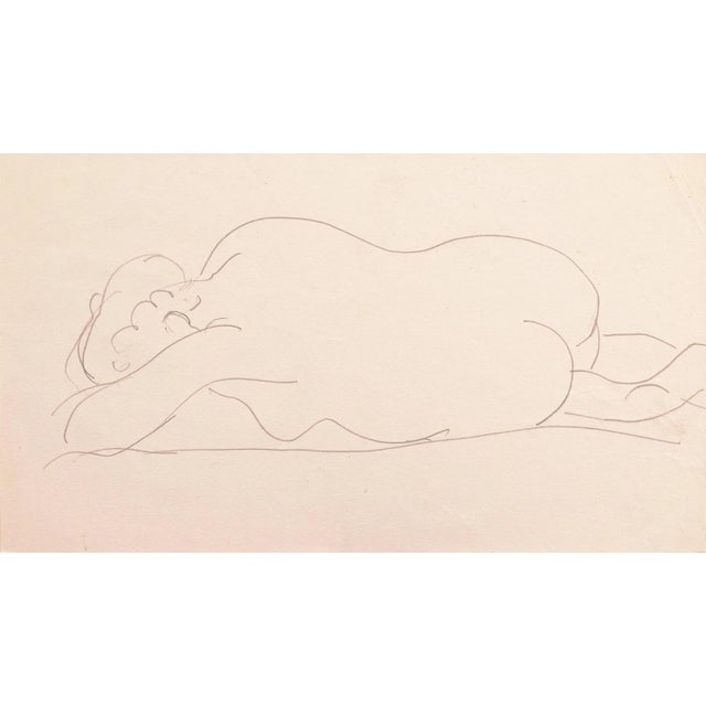 Antique White 'Reclining Nude' by Victor Di Gesu, Paris, Louvre, Académie Chaumière Et Etrangères, Los Angeles County Museum of Art, San Francisco Art Association For Sale - Image 8 of 8