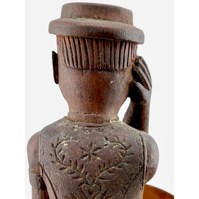 19th Century Slovak Črpák Shepherd’s Whey Cup With Figural Carved Handle For Sale - Image 15 of 17