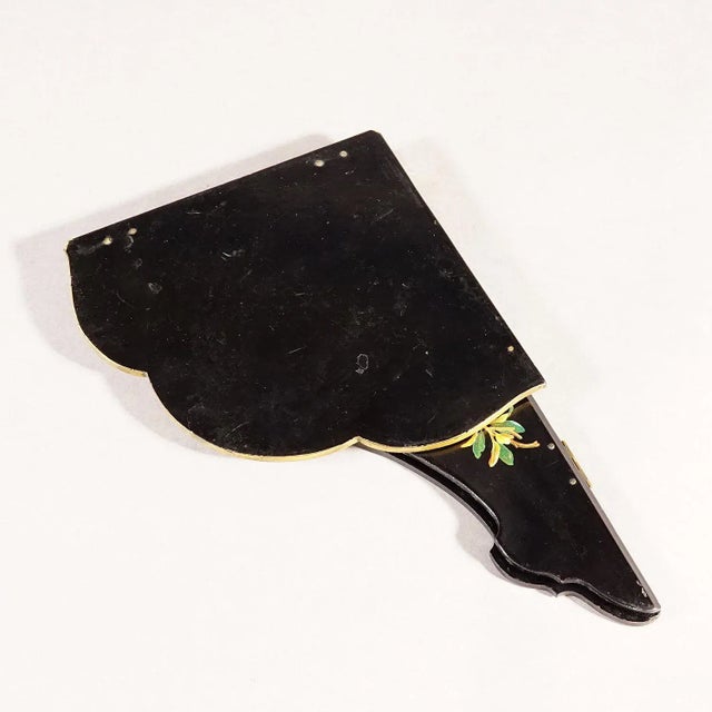 Antique Victorian Papier-Mâché Wall Shelve With Edelweiss Decoration For Sale - Image 10 of 11