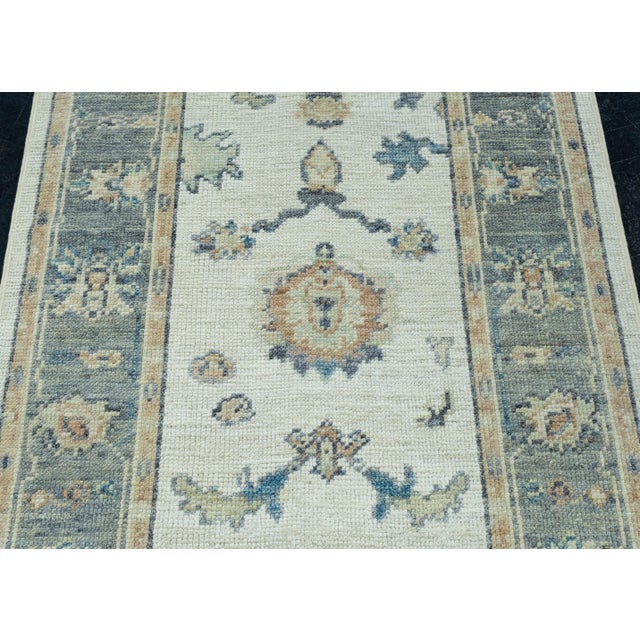 Turkish Oushak Runner Rug 2'10" x 16'3" #17907 For Sale In Houston - Image 6 of 8