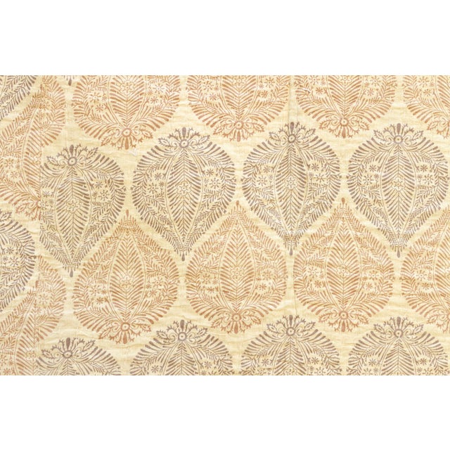 1990s Monsoon Seed Indian Block Print Bedcover For Sale - Image 5 of 7