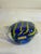 Vintage Blown Art Glass Fish Sculpture – Blue & Yellow Striped For Sale - Image 9 of 11