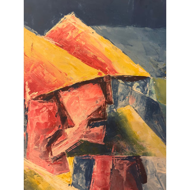 Abstract 1970s Abstract Bull Painting For Sale - Image 3 of 9