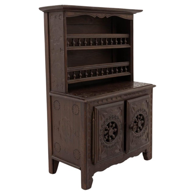 Miniature Wooden Cabinet from Nineteenth-Century France For Sale - Image 15 of 18