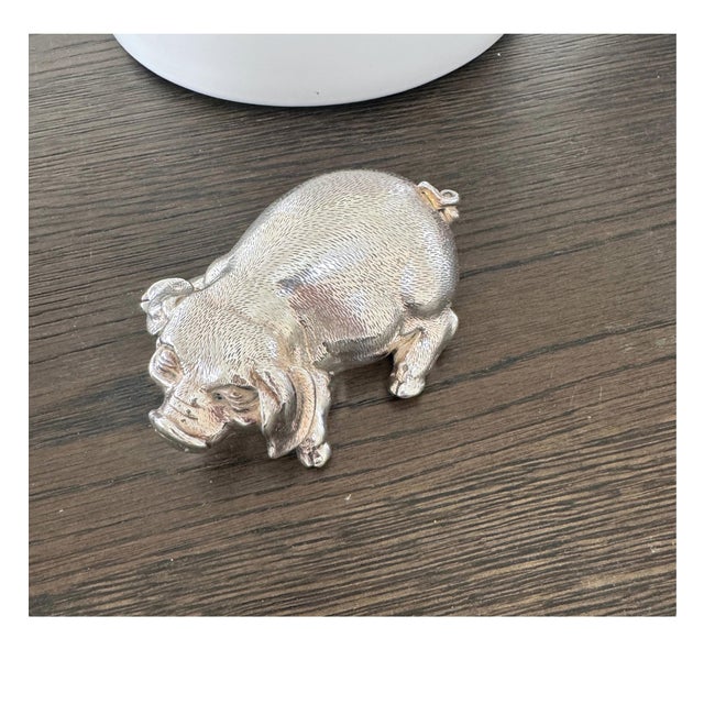 Late 20th Century Italian Silver Pig Figurine in the Style of Alessandro Magrino For Sale - Image 6 of 6