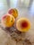 Gorgeous set of 3 trompe l'oeil peaches. Very heavy. Gorgeous detailing throughout to resemble all the elements of a real...