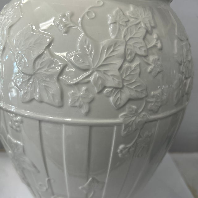 Ceramic 1990s Wedgwood Classic Garden Fluted Ceramic Vase For Sale - Image 7 of 8