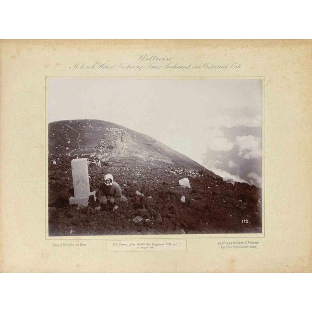 Eduard Hodek Jun, Japan, Der Gipfel des Fugjiama, Vintage Photograph, 1893 For Sale - Image 3 of 3