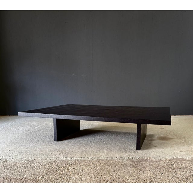 Vintage Postmodern Design Coffee Table in Dark Bamboo by Axel Vervoordt. Made in Belgium, 1980's / 90's period. Classic...