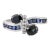 Artfully Crafted 925 Sterling Silver Blue Sapphire and Diamond Bypass Ring - Size 7.5 For Sale