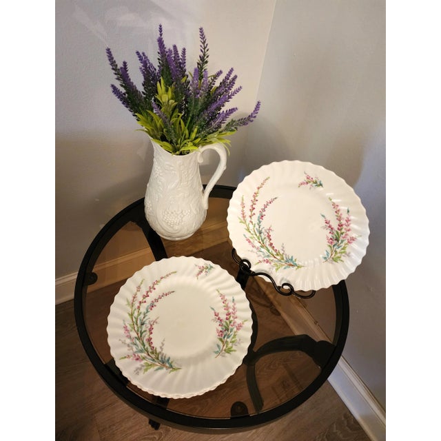 Vintage Royal Doulton Bell Heather Dinner Plates- Set of 4 For Sale - Image 9 of 10