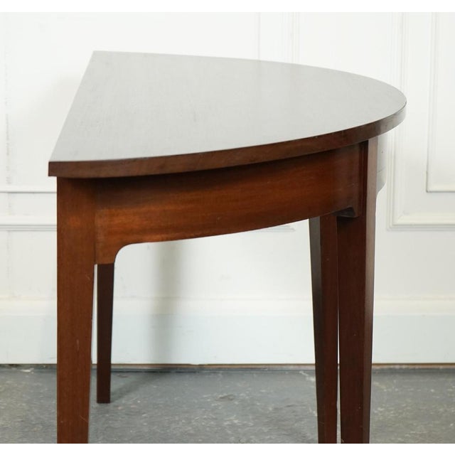 George III Demi Lune Hall Side End Table, 1800s For Sale - Image 6 of 15