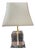 Beautiful pair of vintage glass accent lamps by Victoria Hagan // Perfect Pieces // table lamps // boudoir // desk lamps // nursery decor For Sale