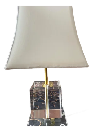 Beautiful pair of vintage glass accent lamps by Victoria Hagan // Perfect Pieces // table lamps // boudoir // desk lamps // nursery decor