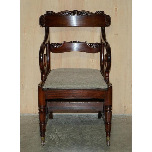 Antique William IV Flamed Hardwood Metamorphic Library Steps, 1830 For Sale - Image 3 of 18