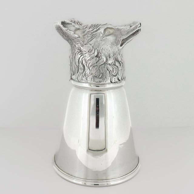 Antique j.e. Caldwell Sterling Silver Cup Hunting Fox Head Stirrup Cup For Sale - Image 9 of 14