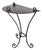 Early 20th Century French Wrought Iron Demilune Console in New Powder-coat For Sale