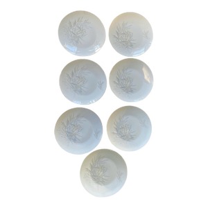 Vintage Mid-Century Modern Rosenthal 9.75” Plates in Loewry Grasses Pattern - Set of Seven (7)