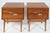 Merton Gershun for American of Martinsville Mid Century X Inlay Walnut Nightstands . A very rare set of nightstands will...