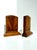 Brown Vintage Art Deco Wooden Bookends with Sunburst Inlays, Germany, 1930s, Set of 2 For Sale - Image 8 of 16