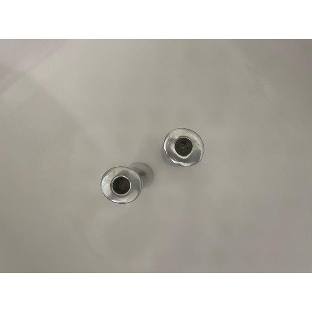 Mid-Century Modern Vintage Erika Pekkari Candlesticks: Scandinavian Modern Metal Taper Holders For Sale - Image 3 of 7