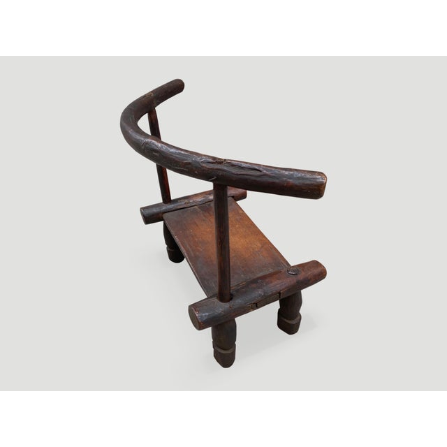 African Wooden Chair or Side Table For Sale - Image 4 of 6
