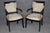Traditional 1960's Set 8 Regency Style Dolphin Head Ebonized & Gold Accent Armchairs For Sale - Image 3 of 16