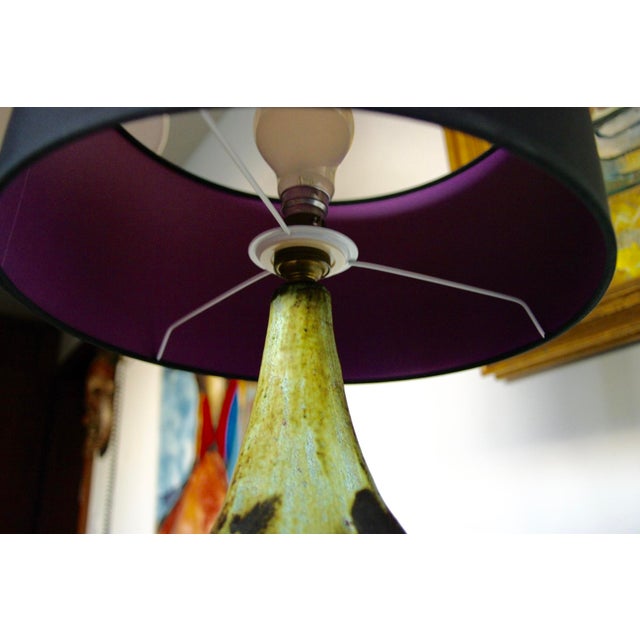 Ceramic Vintage Brutalist Ceramic Lamp by Nicole Raude, Paris, 1950 For Sale - Image 7 of 11