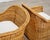 Wood Pair of Organic Modern Rattan Wicker Lounge Armchairs For Sale - Image 7 of 18