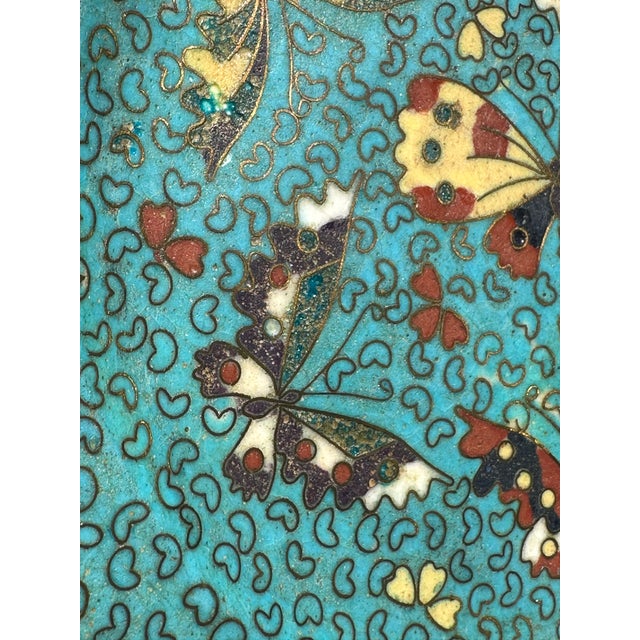 Antique Japanese Kinkozan Totai Shippo Cloisonné Plate, Kyoto For Sale - Image 13 of 15