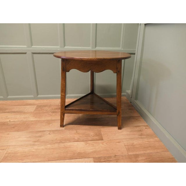 Georgian English Oak Cricket Table, 1800 For Sale - Image 3 of 7