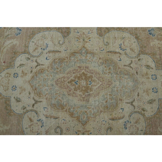 1970s 1970s Vintage Persian Handmade Wool Cotton Orange Brown Area Rug For Sale - Image 5 of 11