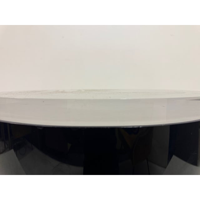 Illuminated Acrylic Drum Table by Karl Springer, 1980s For Sale - Image 6 of 12