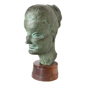 Woman with Bun Head Sculpture by Ruth Gutman