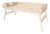 Artifacts Rattan Breakfast Tray Table in White Wash with Glass For Sale