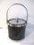 Metal 1970s Kraftware Silver & Black Faux Marble Ice Bucket For Sale - Image 7 of 7