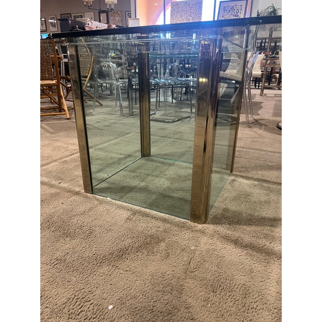 Glass Late 20th Century Glass Dining Table For Sale - Image 7 of 11