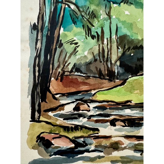 Original watercolor on paper by Henry Emil Salloch, also known as Heinz Emil Salloch, the German-born American artist and...