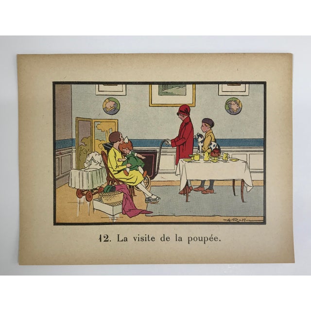 This illustration is representative of a genre widely used in early French educational publishing, particularly in primary...
