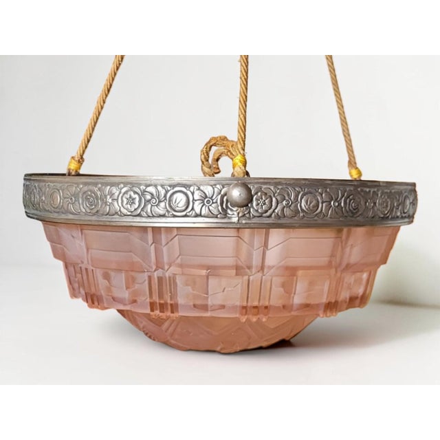 Art Deco Hanging Light from Muller Frères, 1920s For Sale - Image 12 of 14