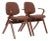 Pair Mid Century Brown Plywood Arm Chairs by Joe Atkinson for Thonet For Sale
