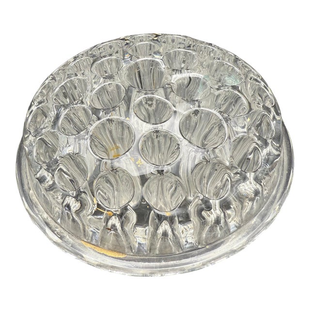 37 Hole Antique Glass Flower Frog For Sale