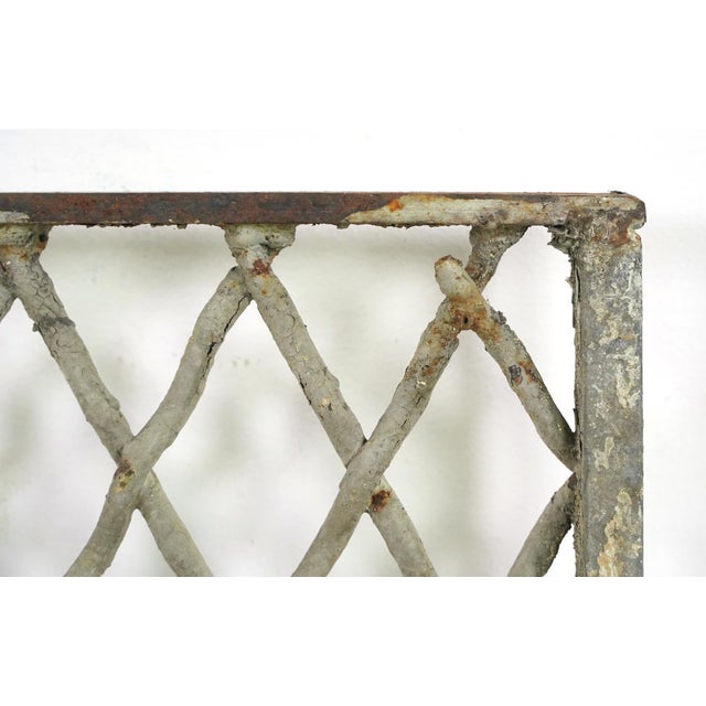 Mid 20th Century Reclaimed Industrial Steel Mesh Security Panel 41.625 X 37 In. For Sale - Image 5 of 10