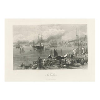 New Orleans Harbor, 1850, Paper For Sale